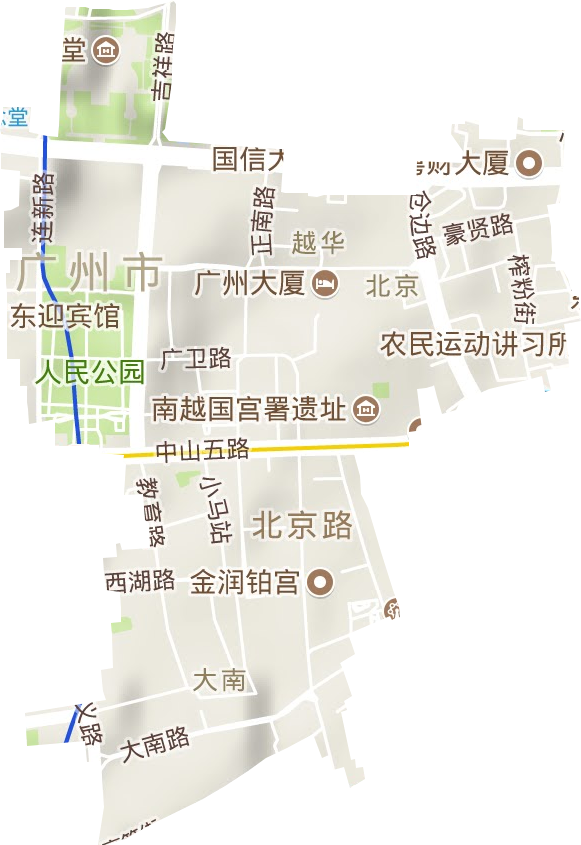 北京街道地形地图