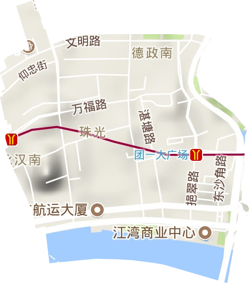 珠光街道地形地图