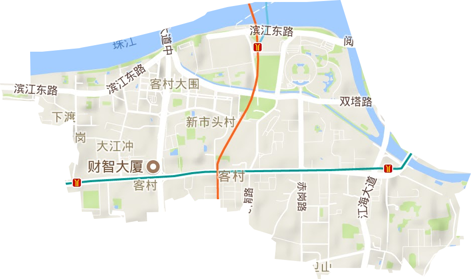 赤岗街道地形地图