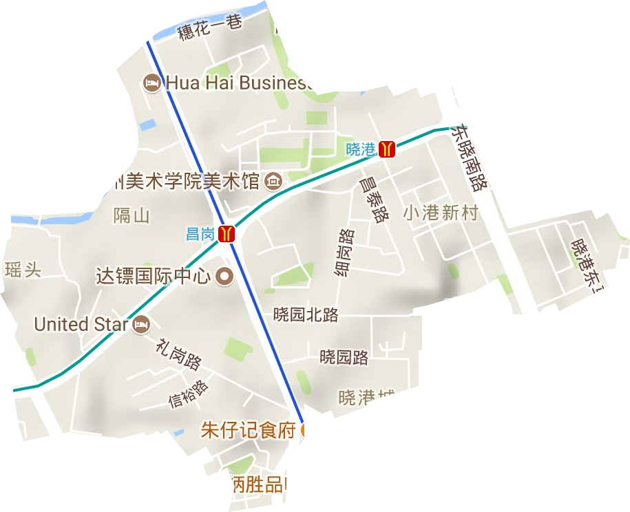 昌岗街道地形地图