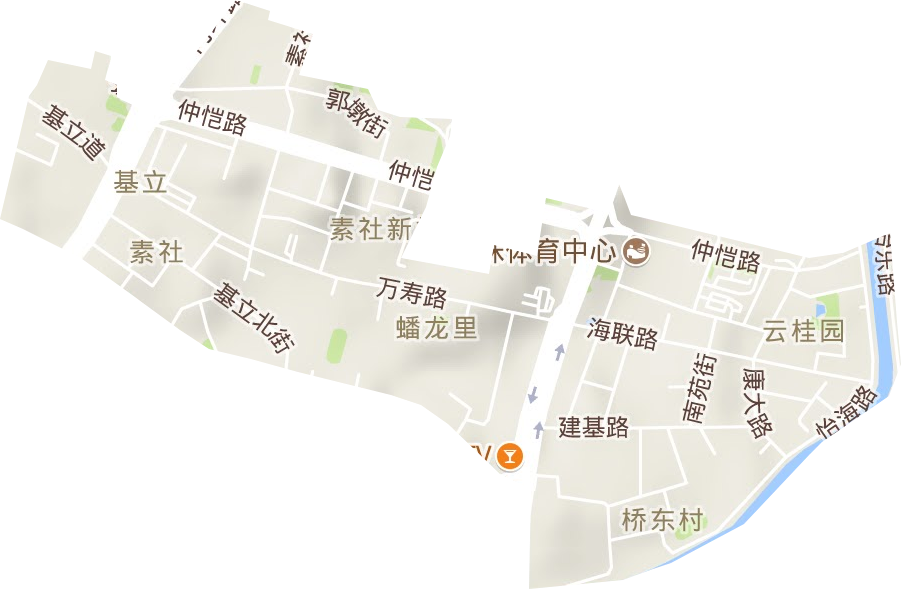 素社街道地形地图