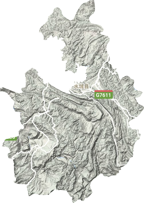 水城区地形地图