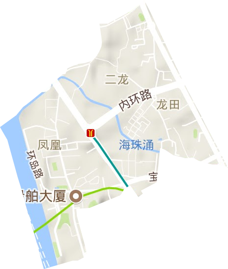 龙凤街道地形地图