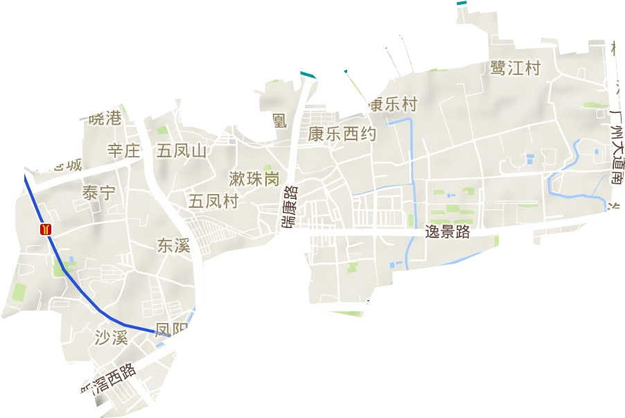 凤阳街道地形地图