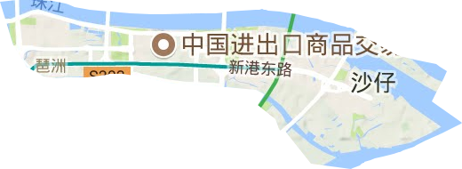 琶洲街道地形地图