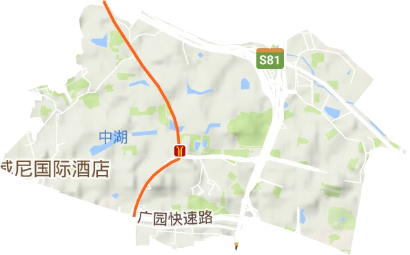 五山街道地形地图
