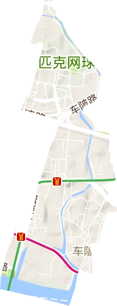 车陂街道地形地图