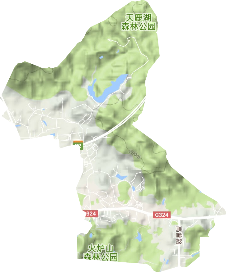 凤凰街道地形地图