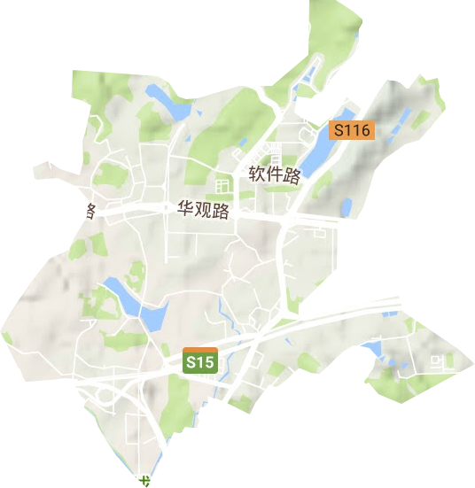 新塘街道地形地图