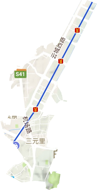 三元里街道地形地图