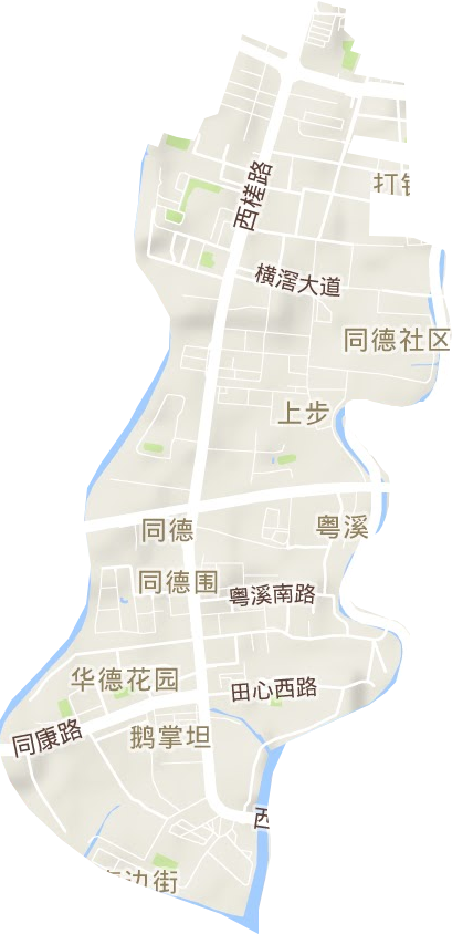 同德街道地形地图
