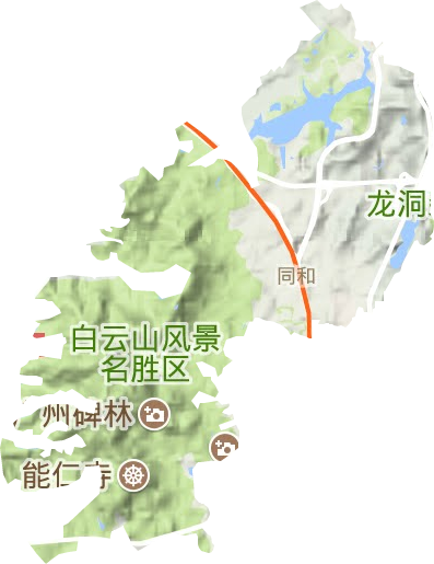 同和街道地形地图