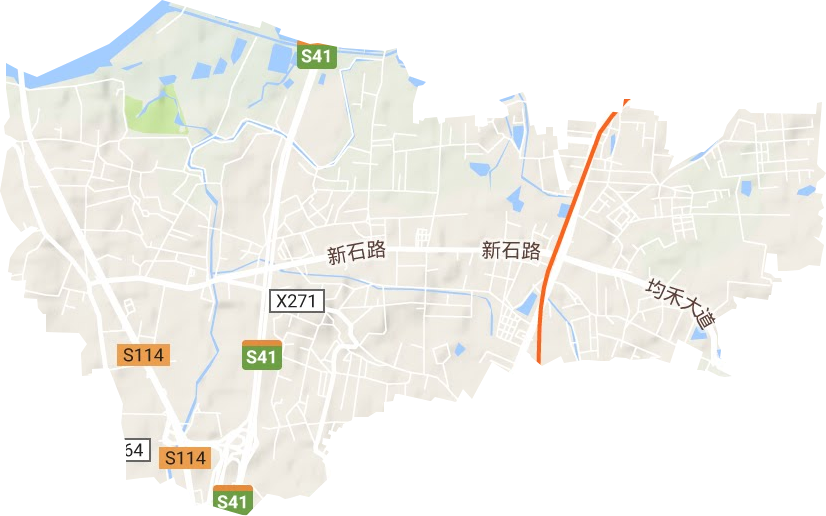 均禾街道地形地图