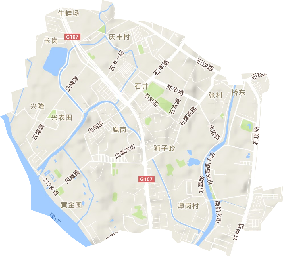 石井街道地形地图