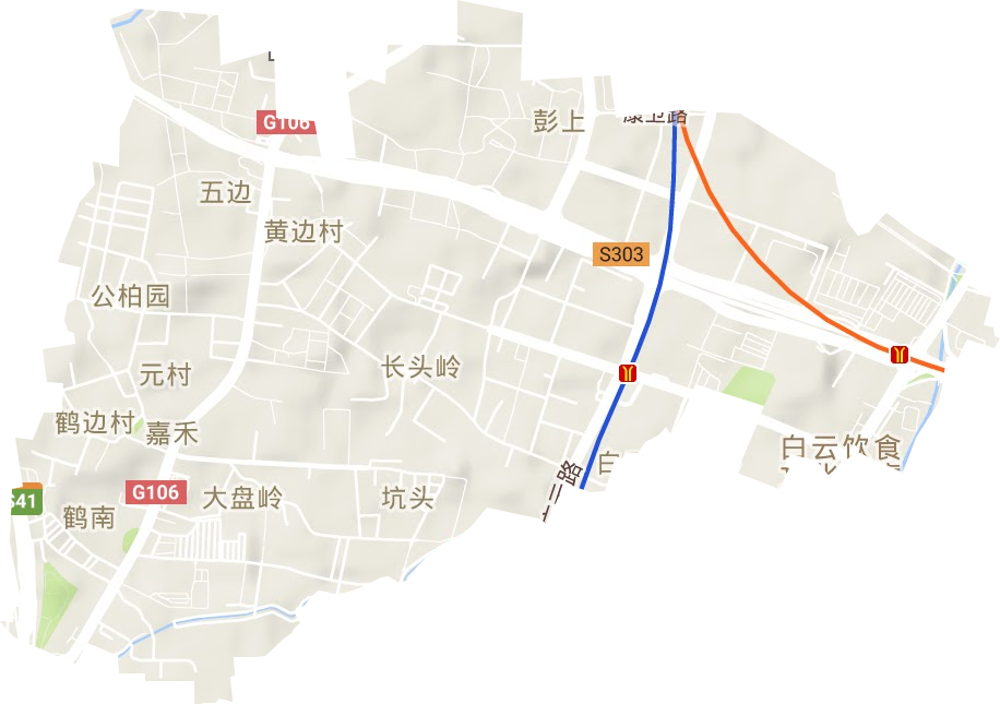 鹤龙街道地形地图