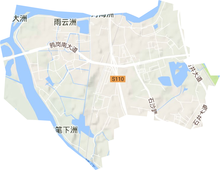 石门街道地形地图