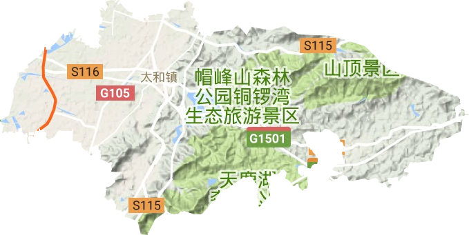 太和镇地形地图