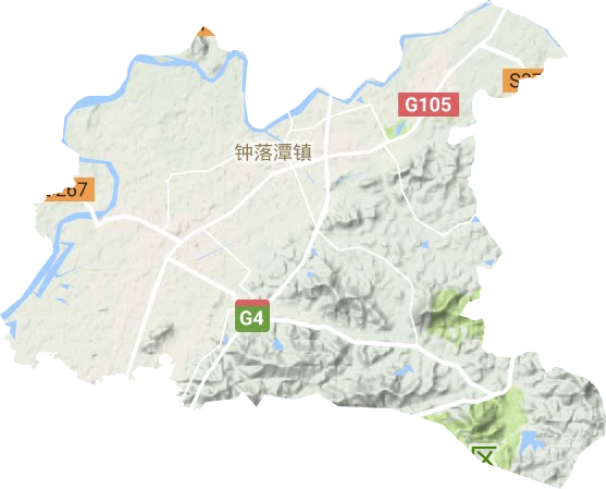 钟落潭镇地形地图