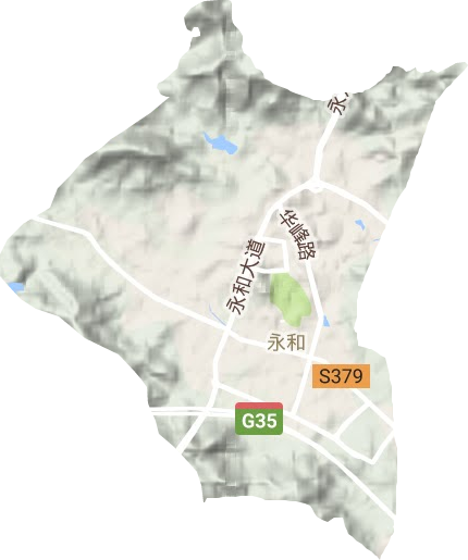 永和街道地形地图