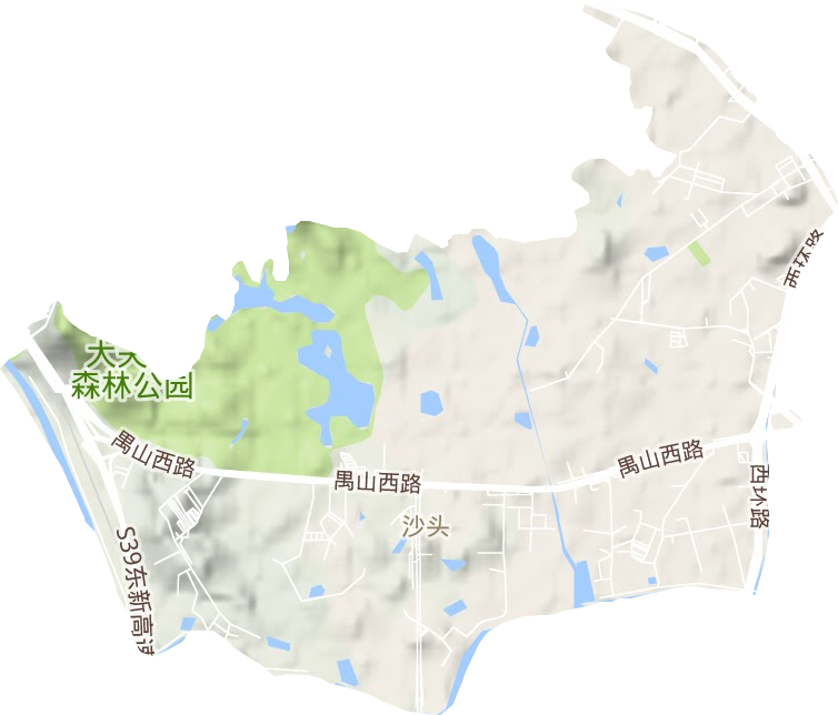 沙头街道地形地图