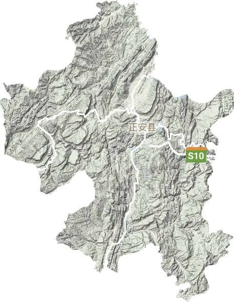 正安县地形地图