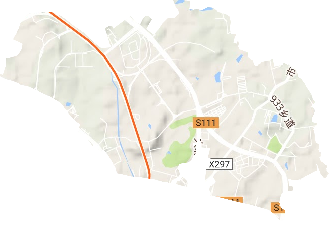 东环街道地形地图