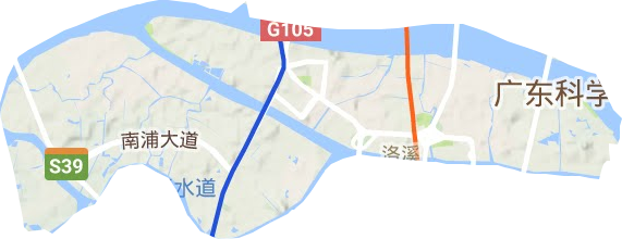 洛浦街道地形地图