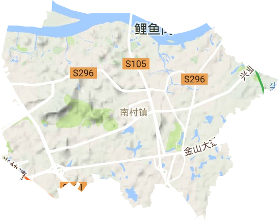 南村镇地形地图