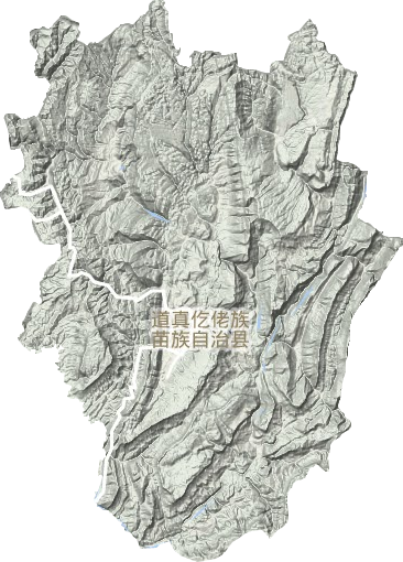 道真县地形地图