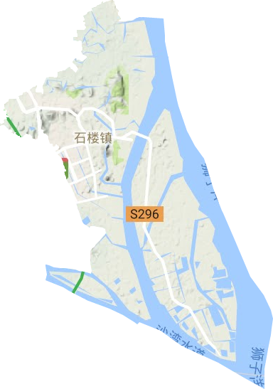 石楼镇地形地图