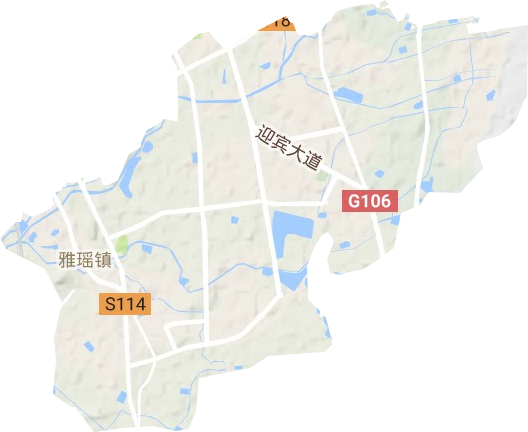 新雅街道地形地图
