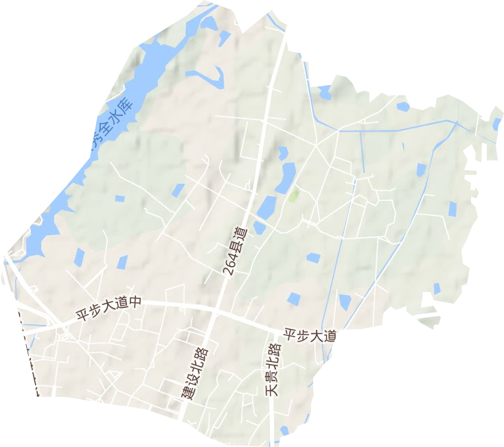 花城街道地形地图