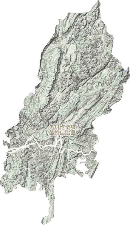 务川县地形地图