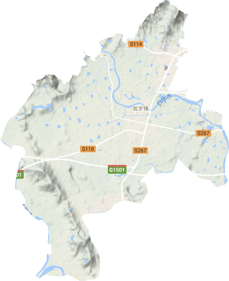 炭步镇地形地图