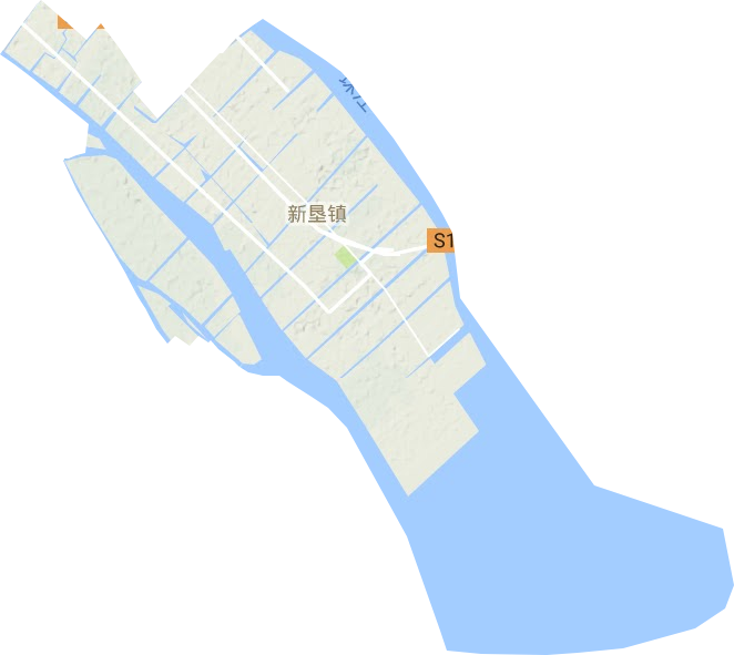 万顷沙镇地形地图