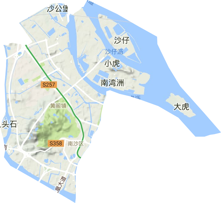 黄阁镇地形地图