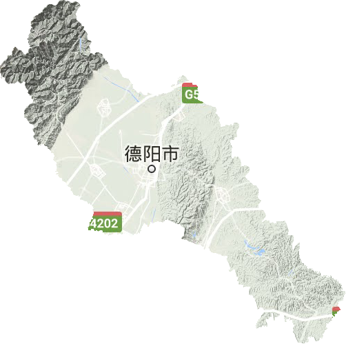 德阳市地形地图