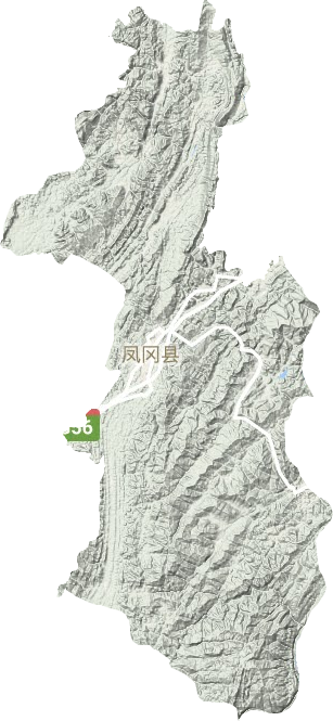 凤冈县地形地图