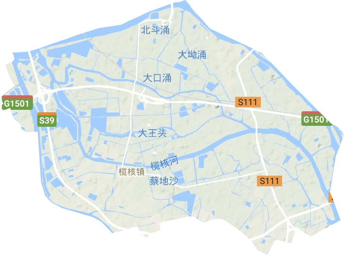 榄核镇地形地图