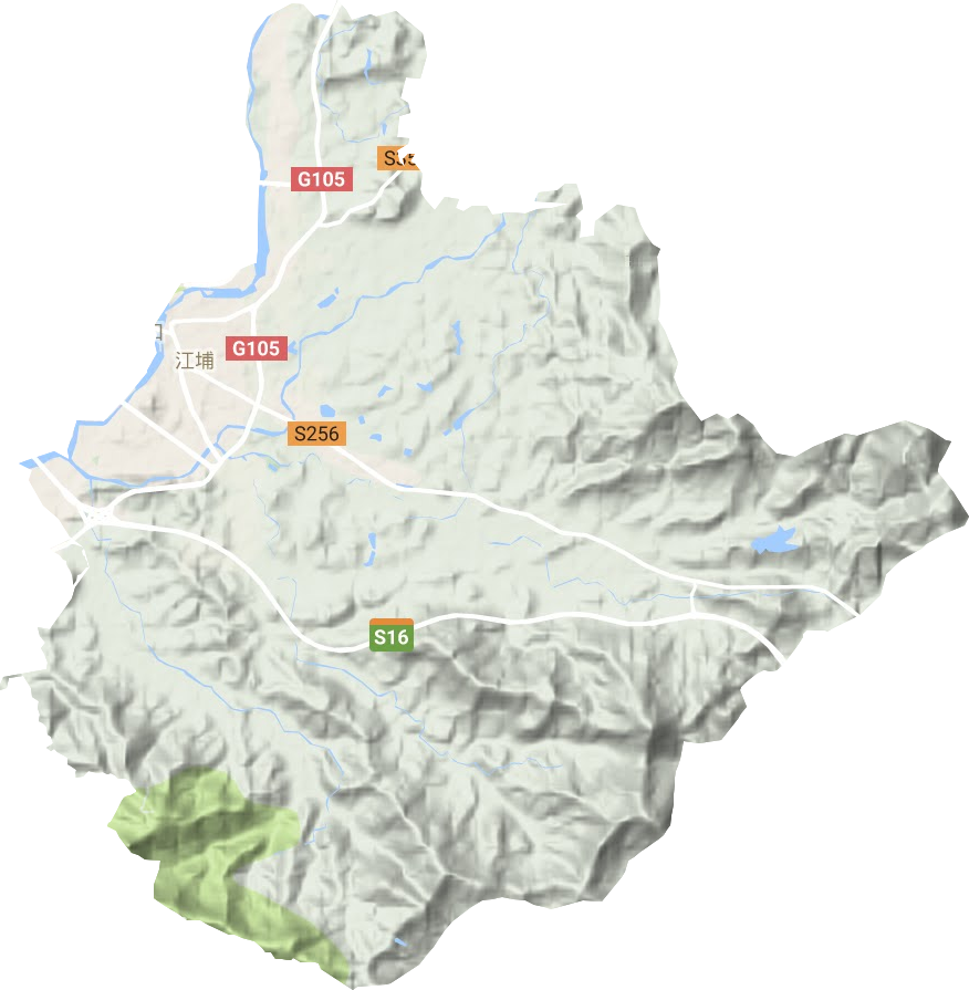 江埔街道地形地图