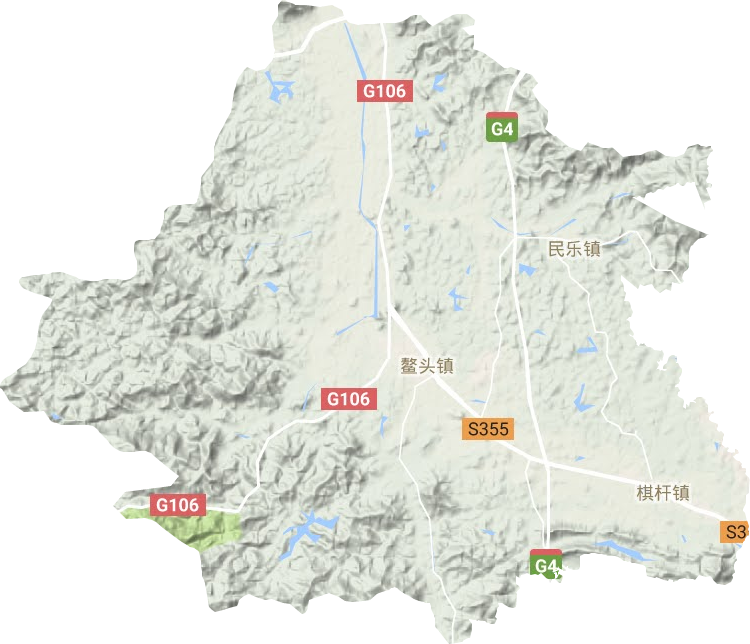 鳌头镇地形地图