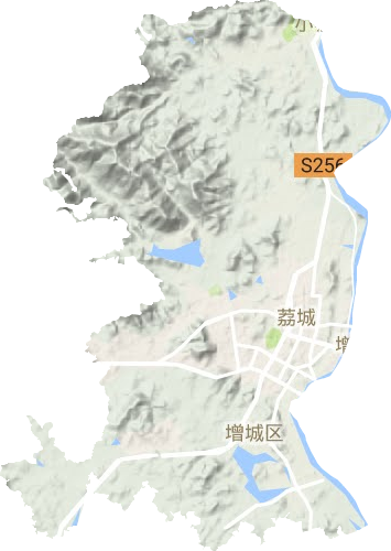 荔城街道地形地图