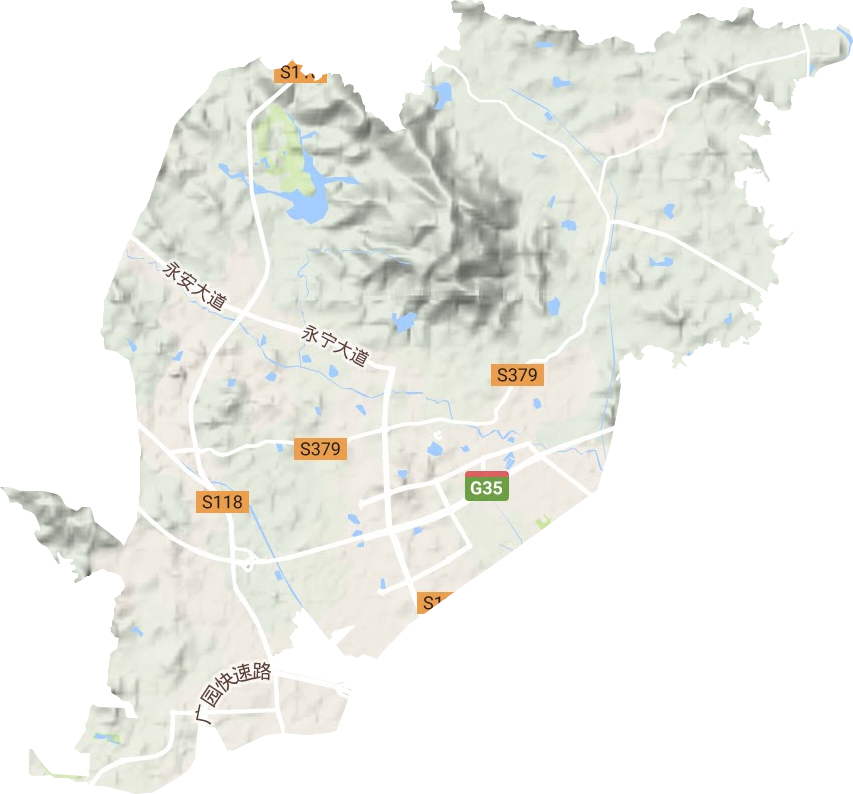 永宁街道地形地图