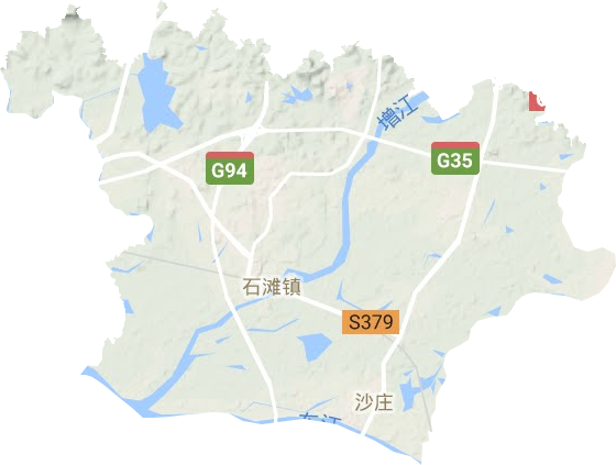 石滩镇地形地图