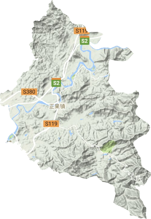 正果镇地形地图