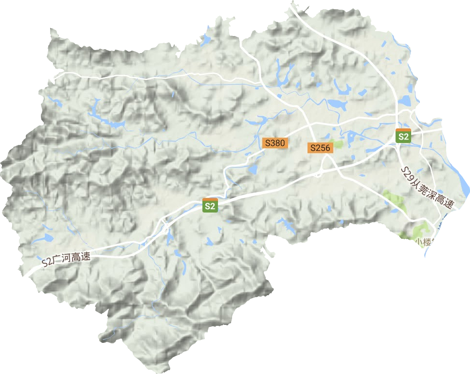 小楼镇地形地图