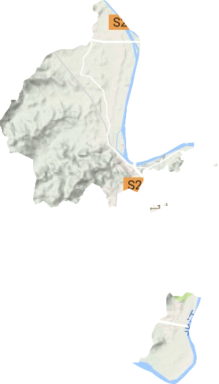 西河镇地形地图