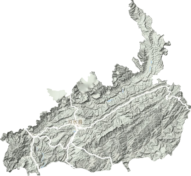 习水县地形地图