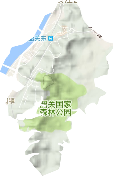 车站街道地形地图