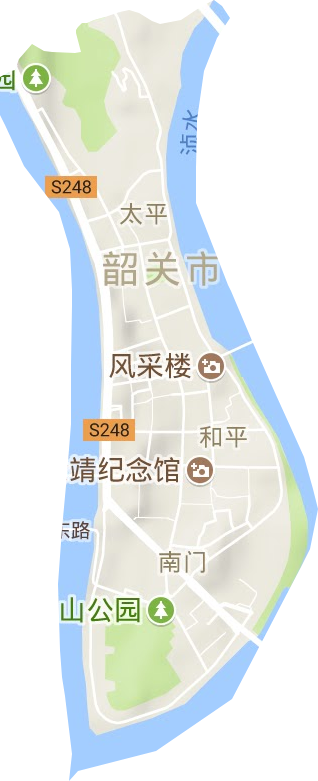 风采街道地形地图